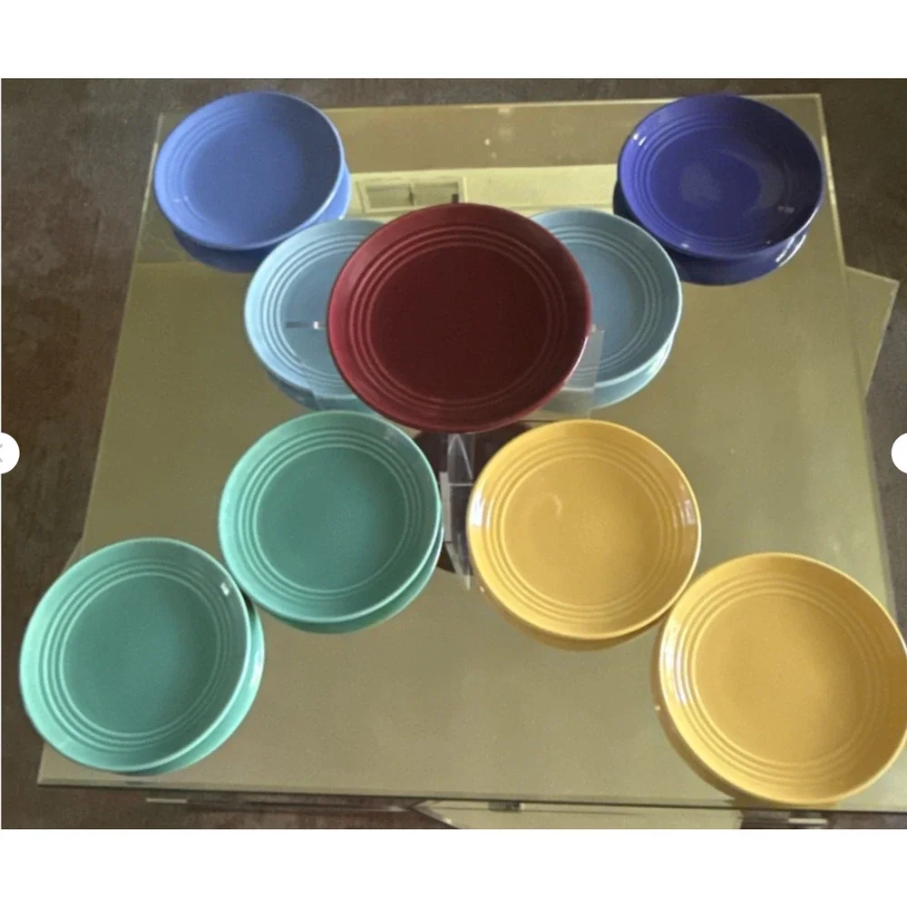 Vintage Bauer Pottery Ringware 9.5 inch Dinner Plates Choose Color Quantity